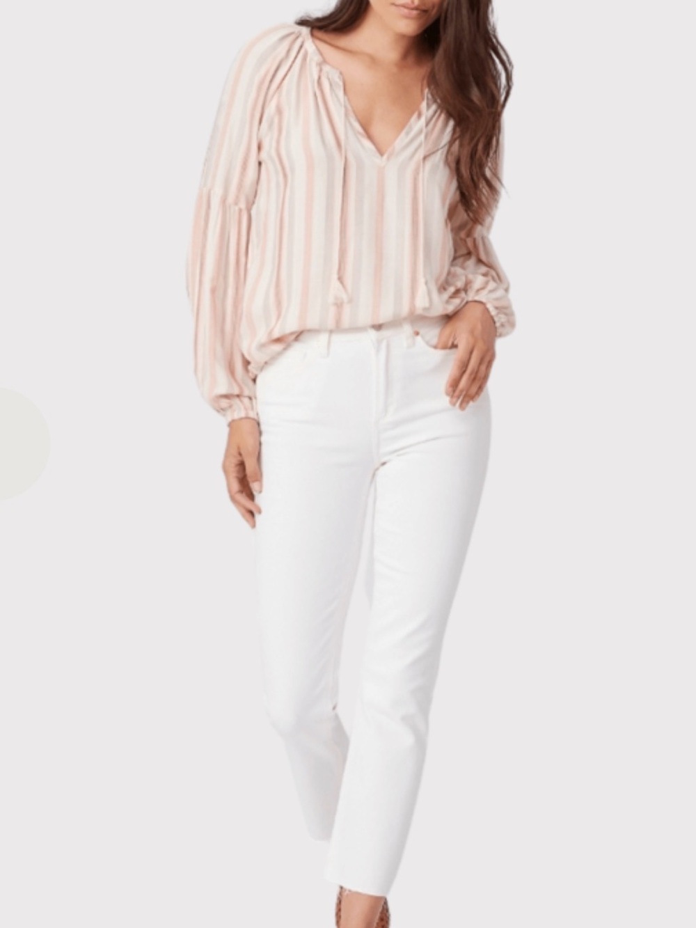 PAIGE Cindy White High-Rise Denim Jeans